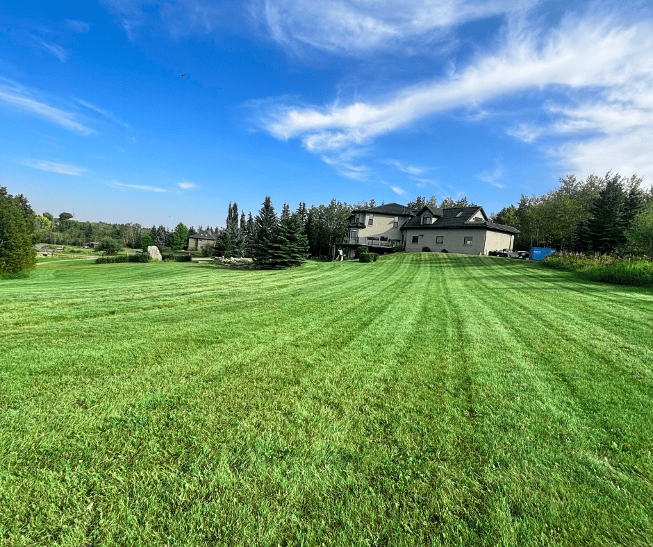 Acreage lawn care and landscaping service in Alberta